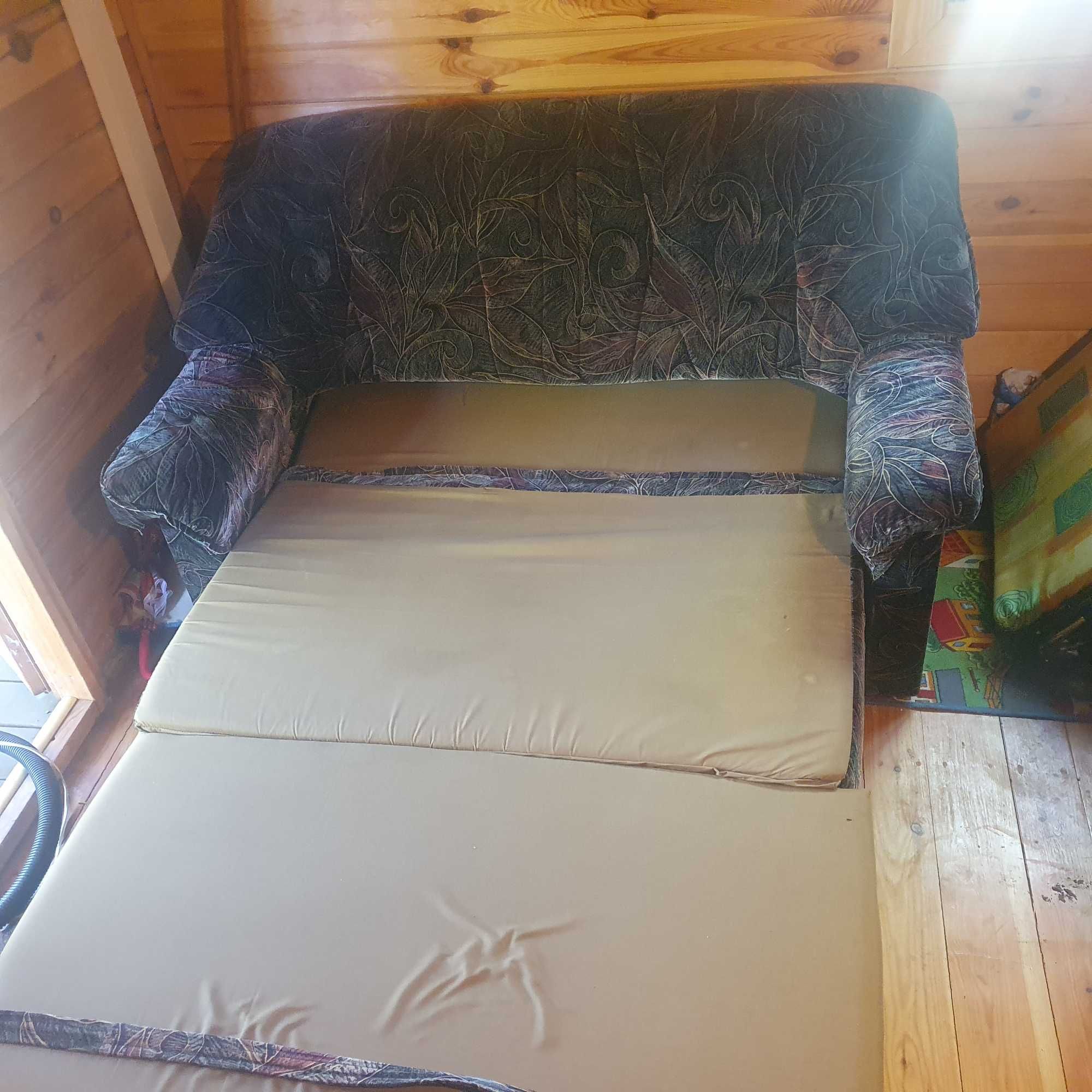Komplet kanapa i 2 fotele PRL