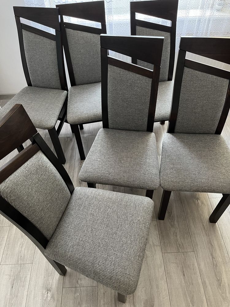 Krzesla 6 sztuk drewniane