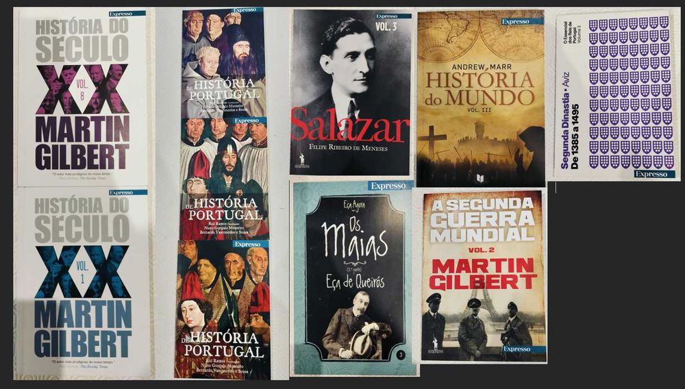 Conjunto de Livros de variadas temáticas
