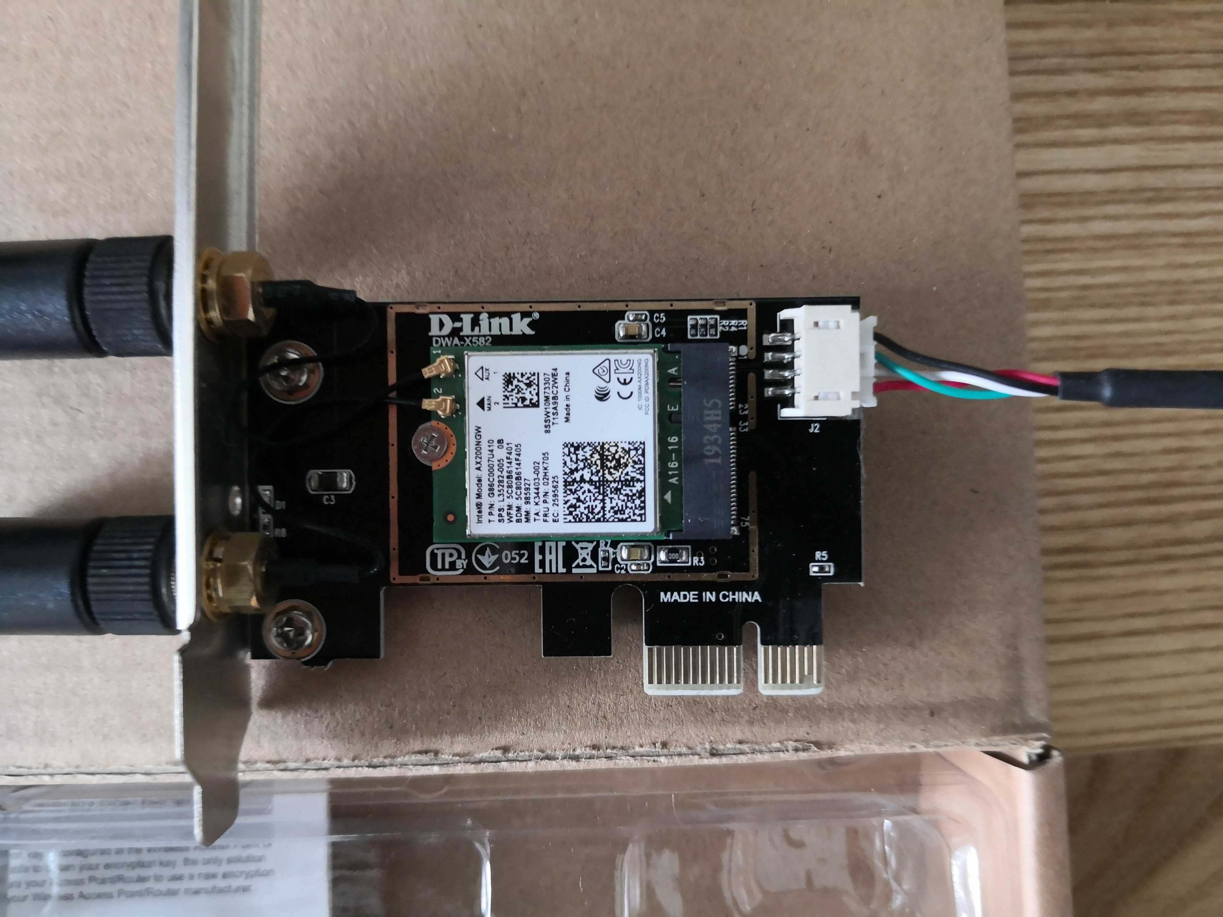 Wi-Fi-адаптер/bluetooth D-Link DWA-X582 AX3000 PCI Express