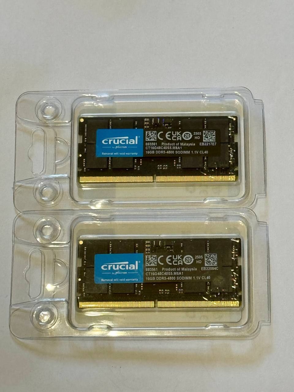 Свежая ОЗУ для ноутбука 32Gb Crusial (Micron) SoDimm DDR5-4800MHz