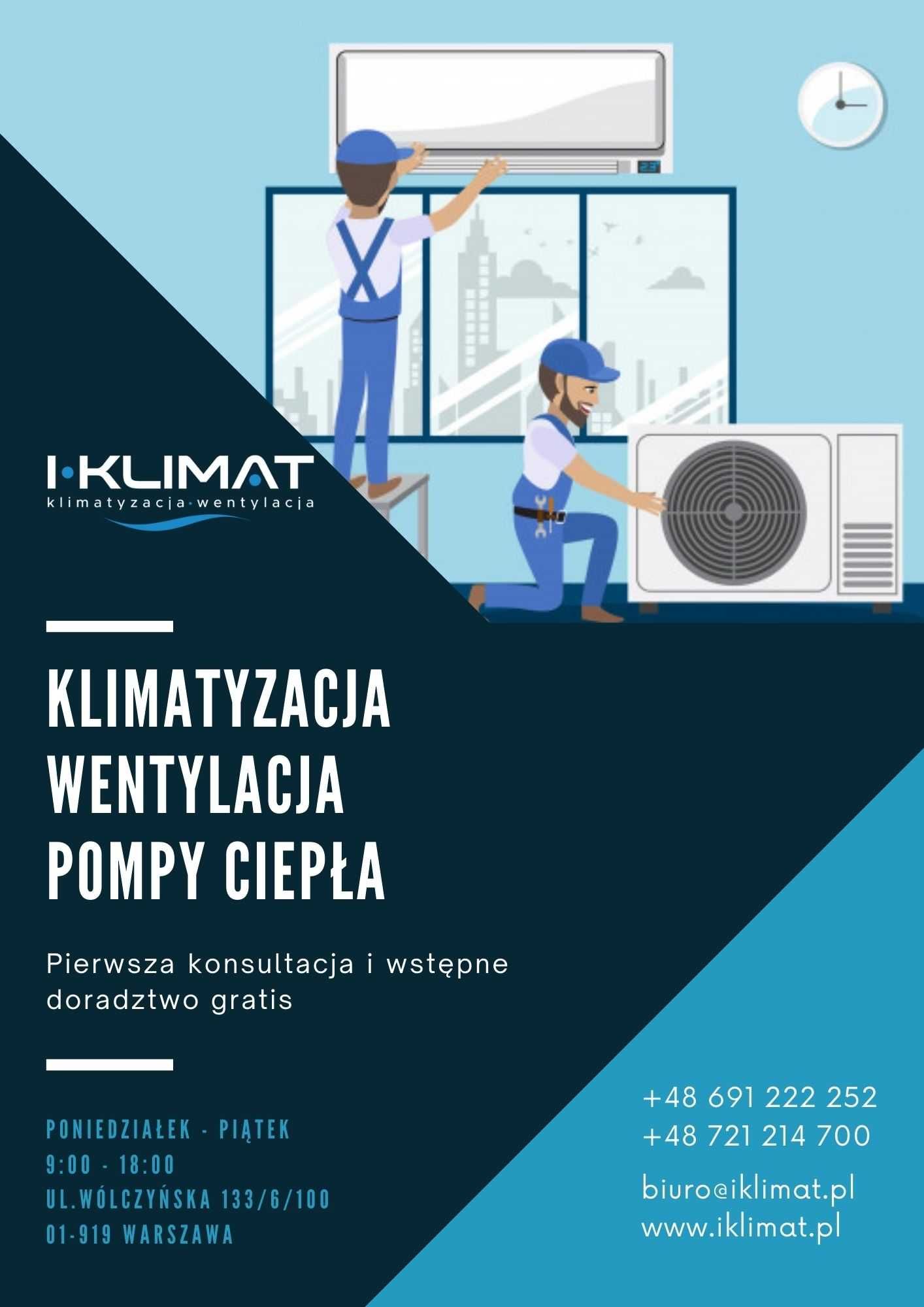 Sprzedaż i montaż klimatyzacji. Warszawa. Wycena gratis.