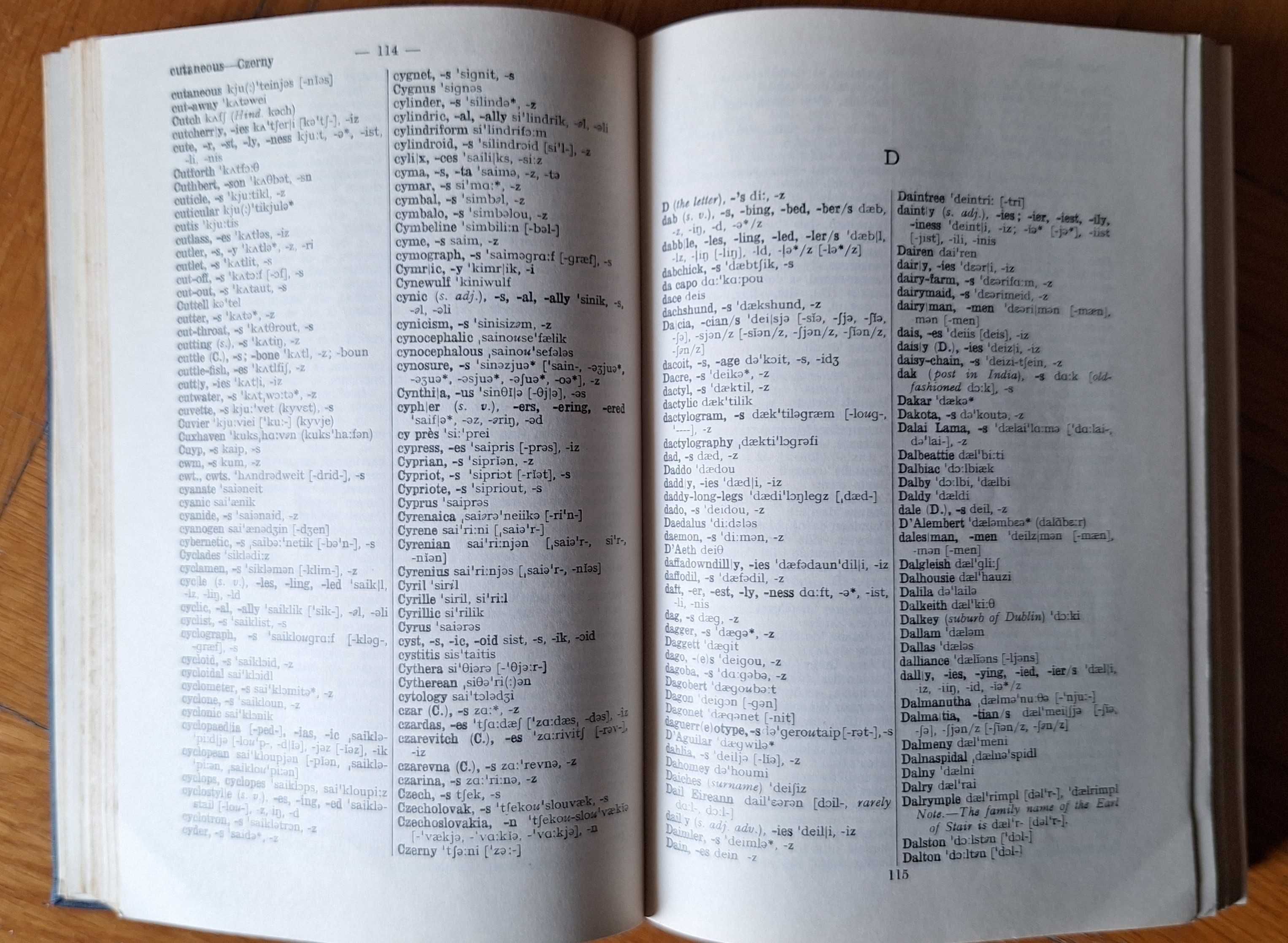 Dicionário de pronúncia inglesa