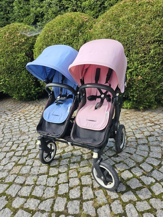 Wózek bugaboo donkey twin gondole i spacerówka.