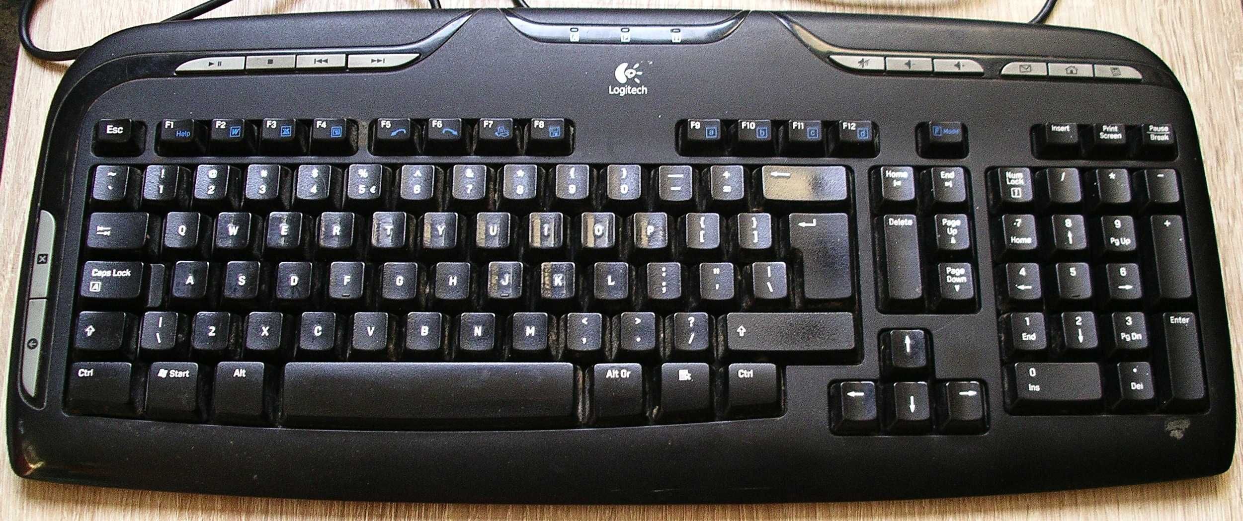 Klawiatura Logitech Y-SAE71 SK-2930, złącze PS/2, stara, stan nieznany