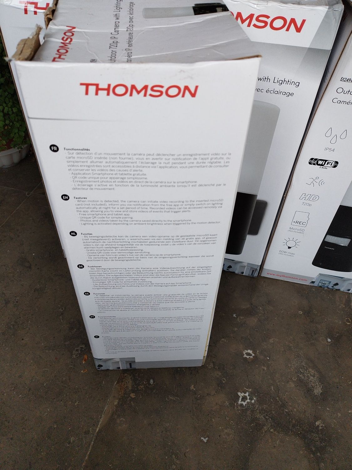 4 Thomson camera IP de exterior com iluminação