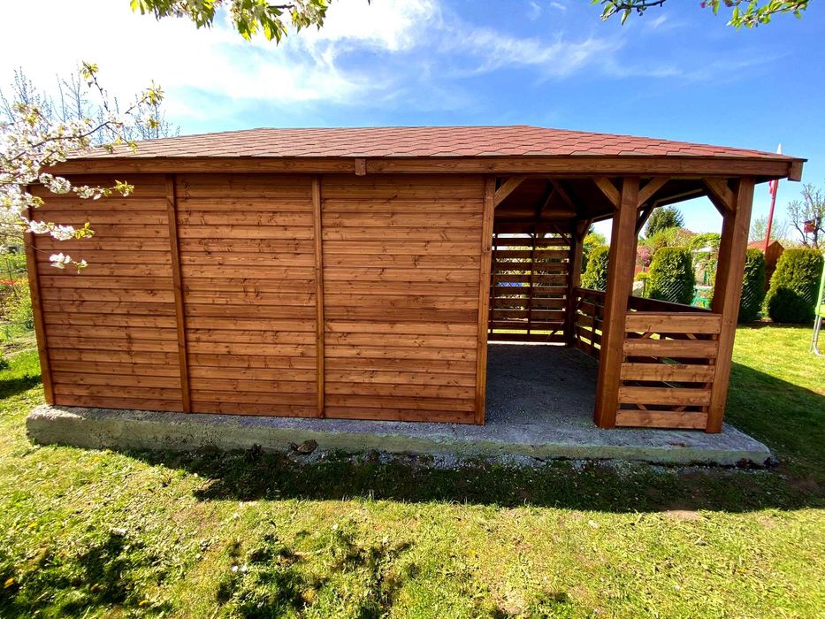 Altana ogrodowa z domkiem narzędziowym Afrodyta 3m x 6m - PRODUCENT