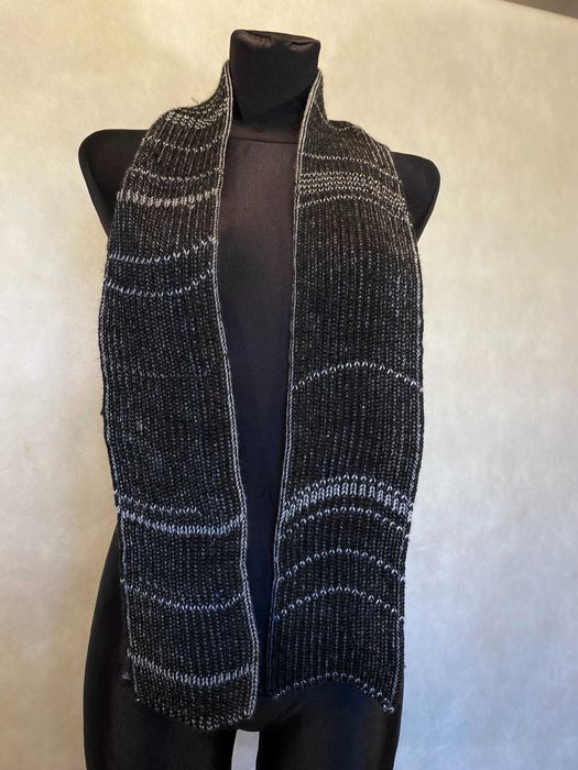 Kapelusz czapka czarna szara szalik czarny szary komplet  na zimę