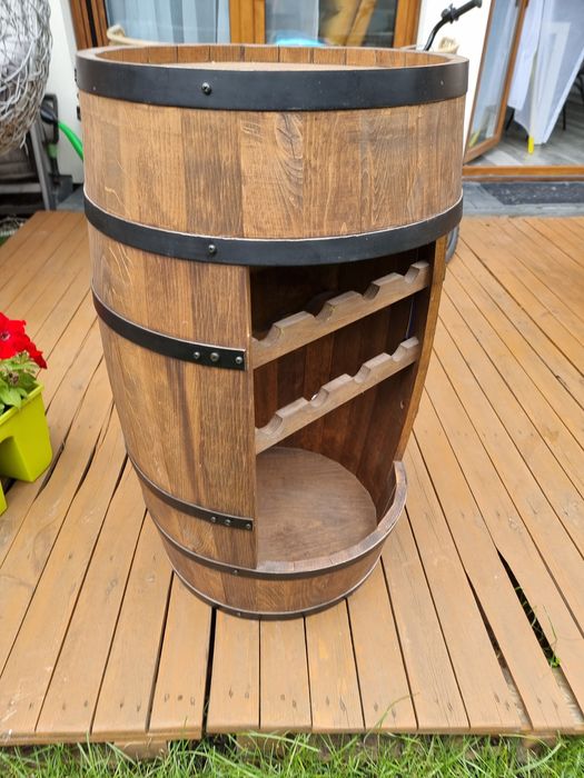 podświetlany barek beczka 80x50