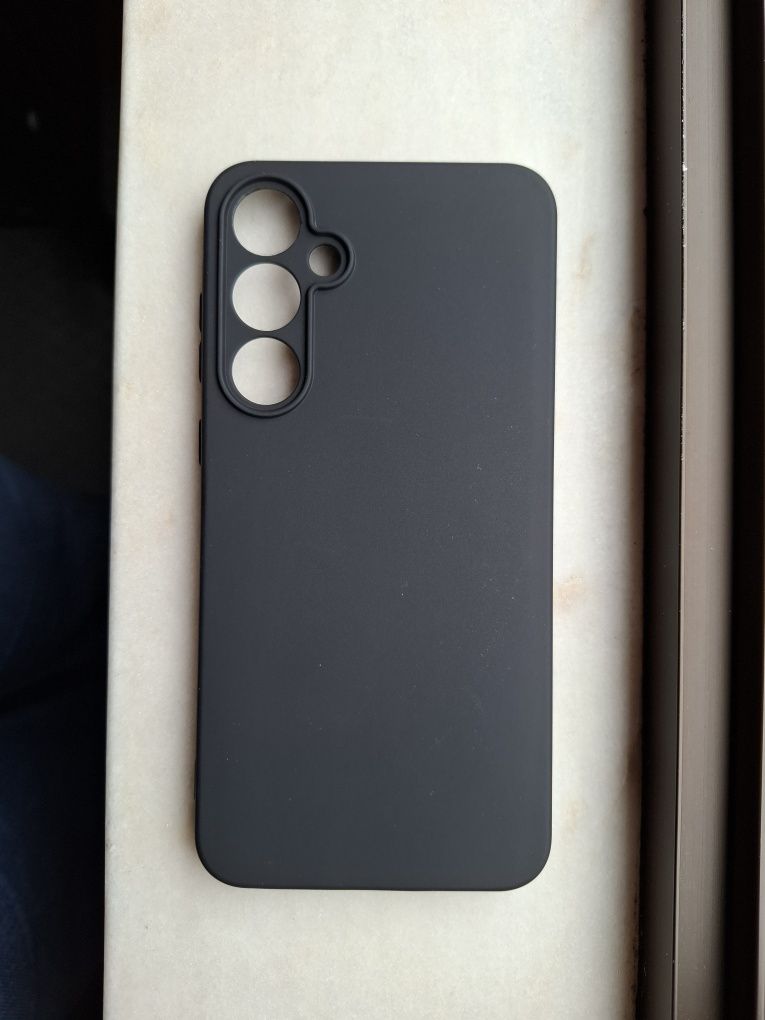 Capa de telemóvel em silicone preta para Samsung Galaxy A55 5G NOVA