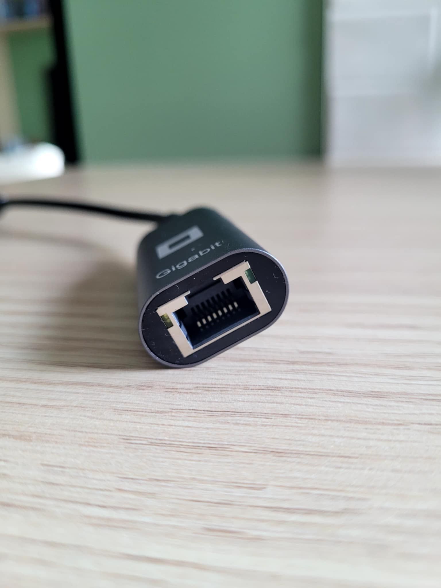Przejściówka USB-C na Ethernet RJ45, LAN Gigabit 1000 Mb/s