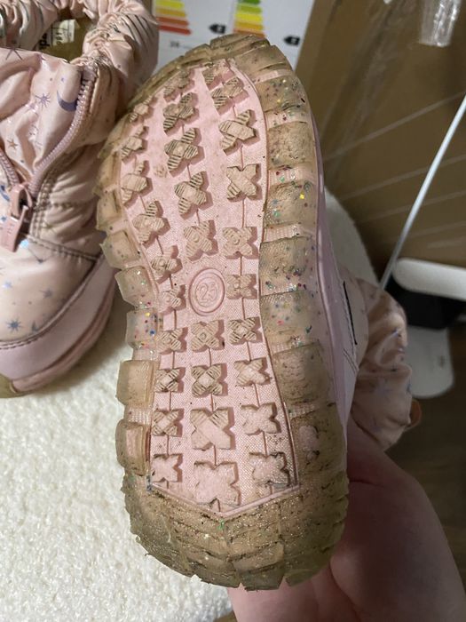 Зимние сапожки на девочку 25 размер