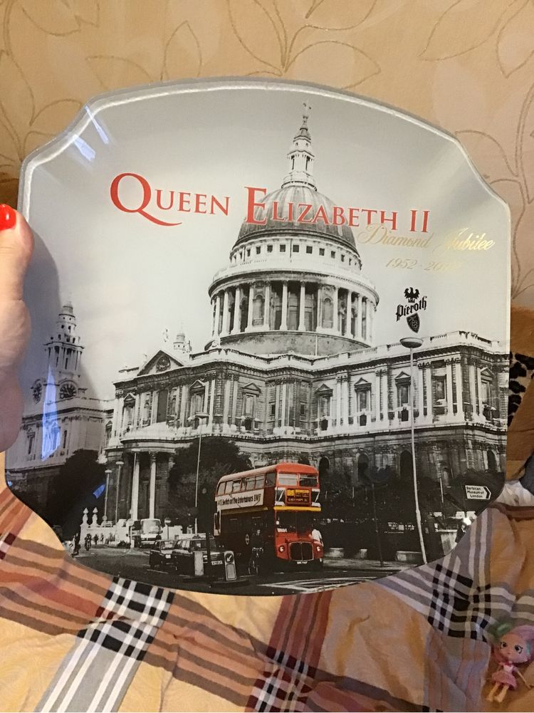 Тарілка блюдо велике Англія Queen Elizabeth || Diamond Jubille