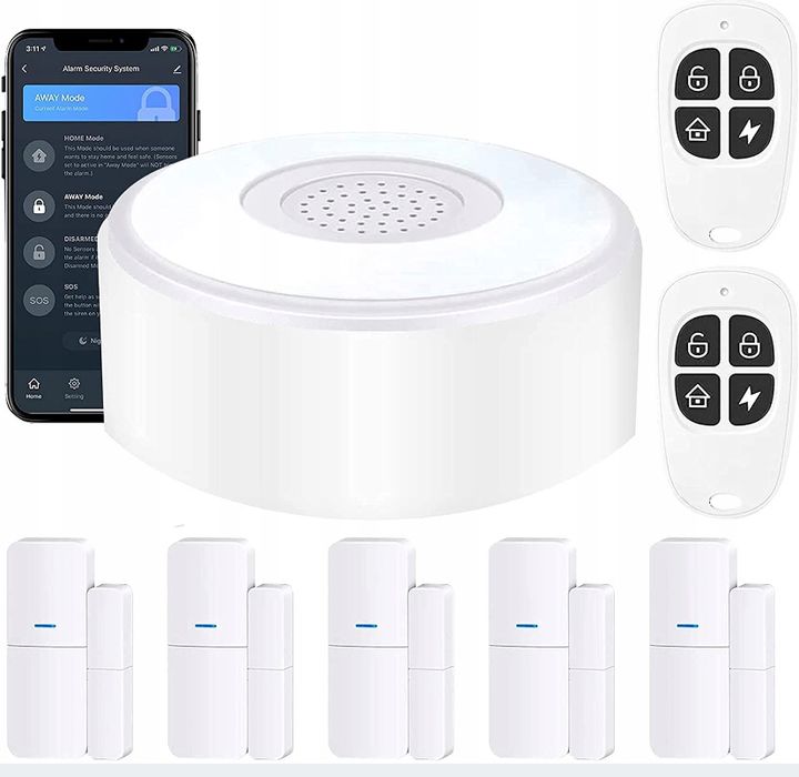 AGSHOME Smart Alarm Security System alarmowy z 8 czujnikami