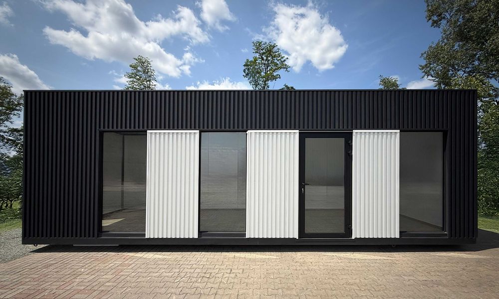 Pawilon 900x300 czarno-biały biurowy, usługowy, salon, bistro,