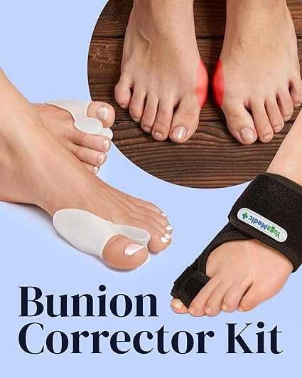 Zestaw do korekcji haluksów YogaMedic 2x korektor i 2x szyna na palce