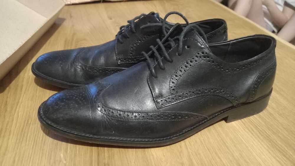 Туфли мужские натуральная кожа цвет чёрный размер 42