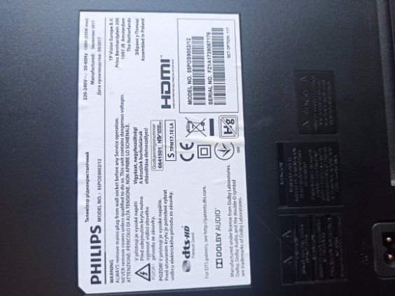 Telewizor Philips OLED 55 cali,uszkodzony.