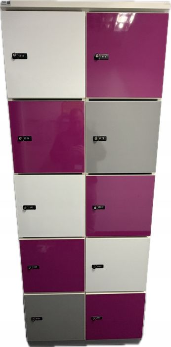 Szafa typu LOCKER z 10 komorami MDD bardzo ładny stan kolor FIOLET