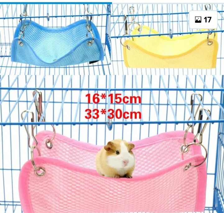 Cama de rede e arnês para hamster