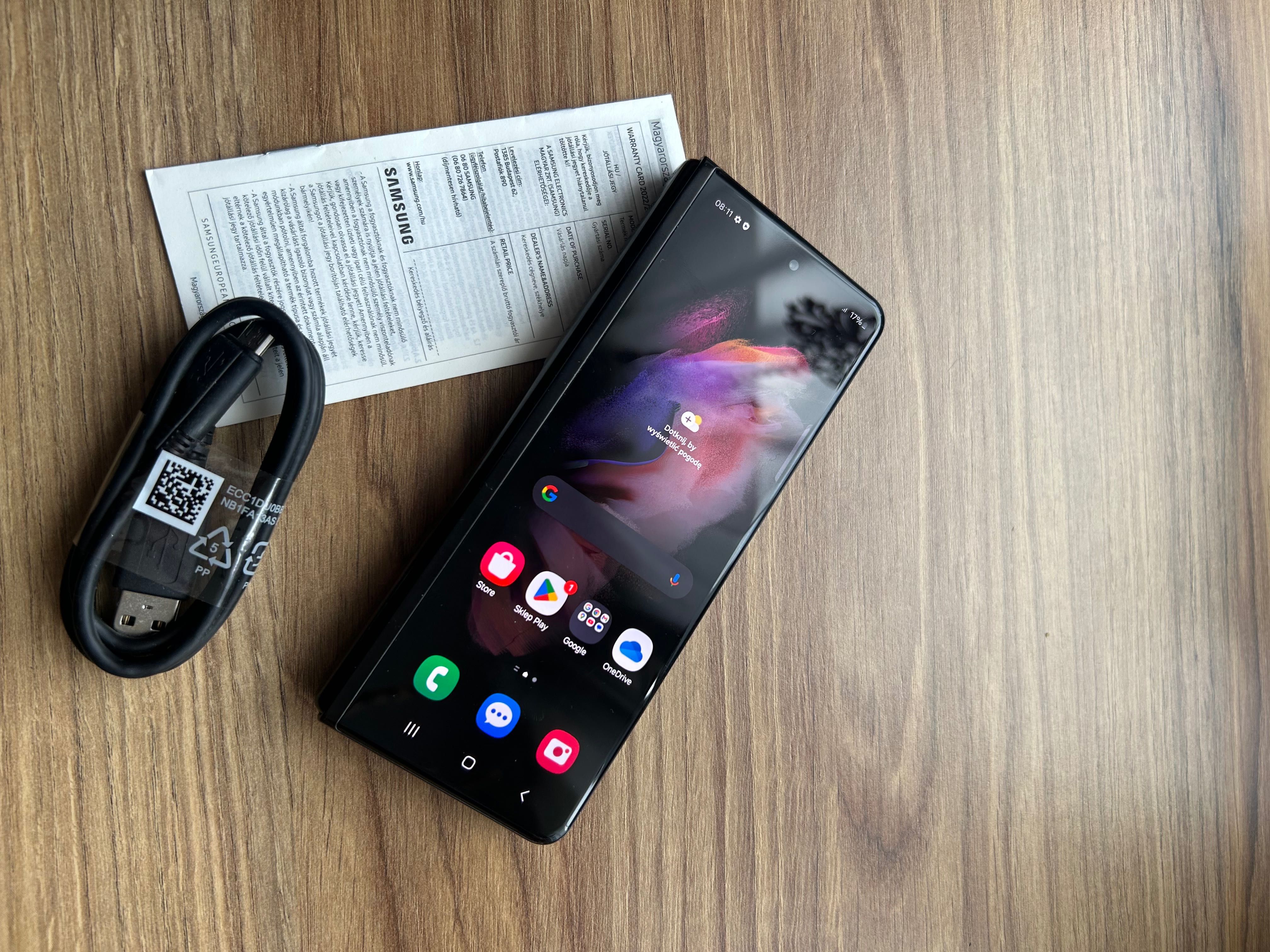Mocny Samsung Fold3 SM-F926B/DS 5G Black 512/12GB Rozkładany!