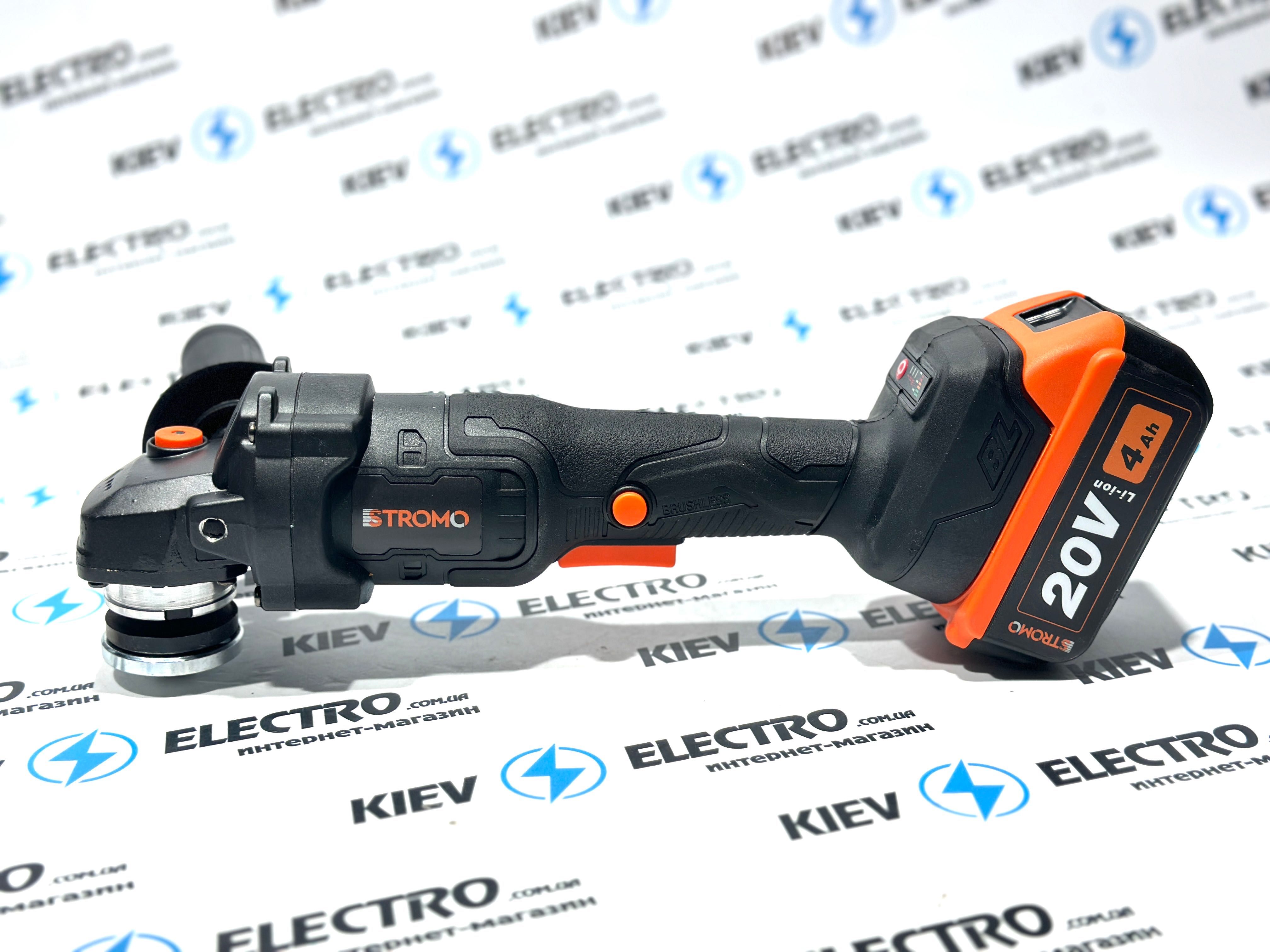 Безщеточная болгарка УШМ Stromo AGA 216 Аккумуляторная 20V тип Makita