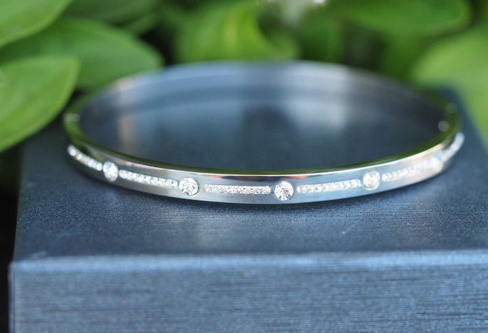 Bransoletka sztywna ze stali szlachetnej 316L. Klasyczna! NOWA!