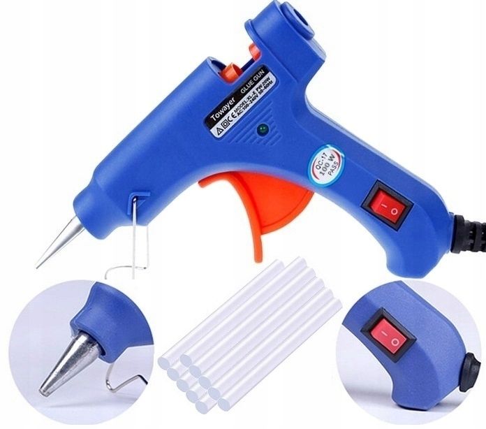 Pistolet Do Kleju Na Gorąco + Wkłady 7x200