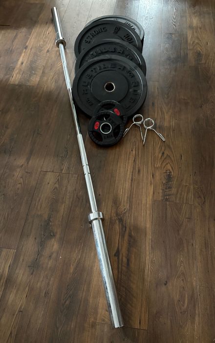 Sztanga Olimpijska 220 cm plus talerze komplet