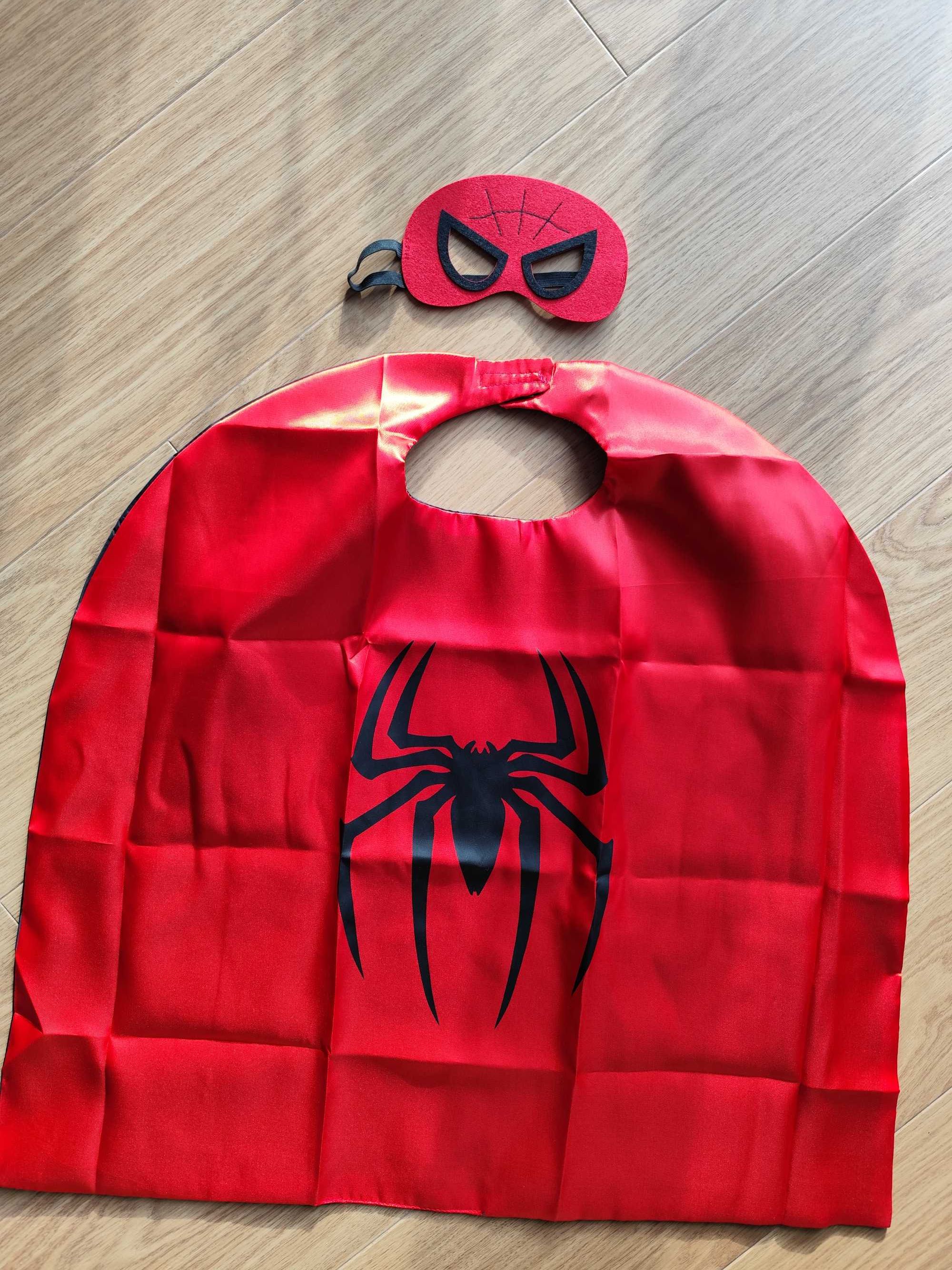 Strój przebranie peleryna maska Spiderman