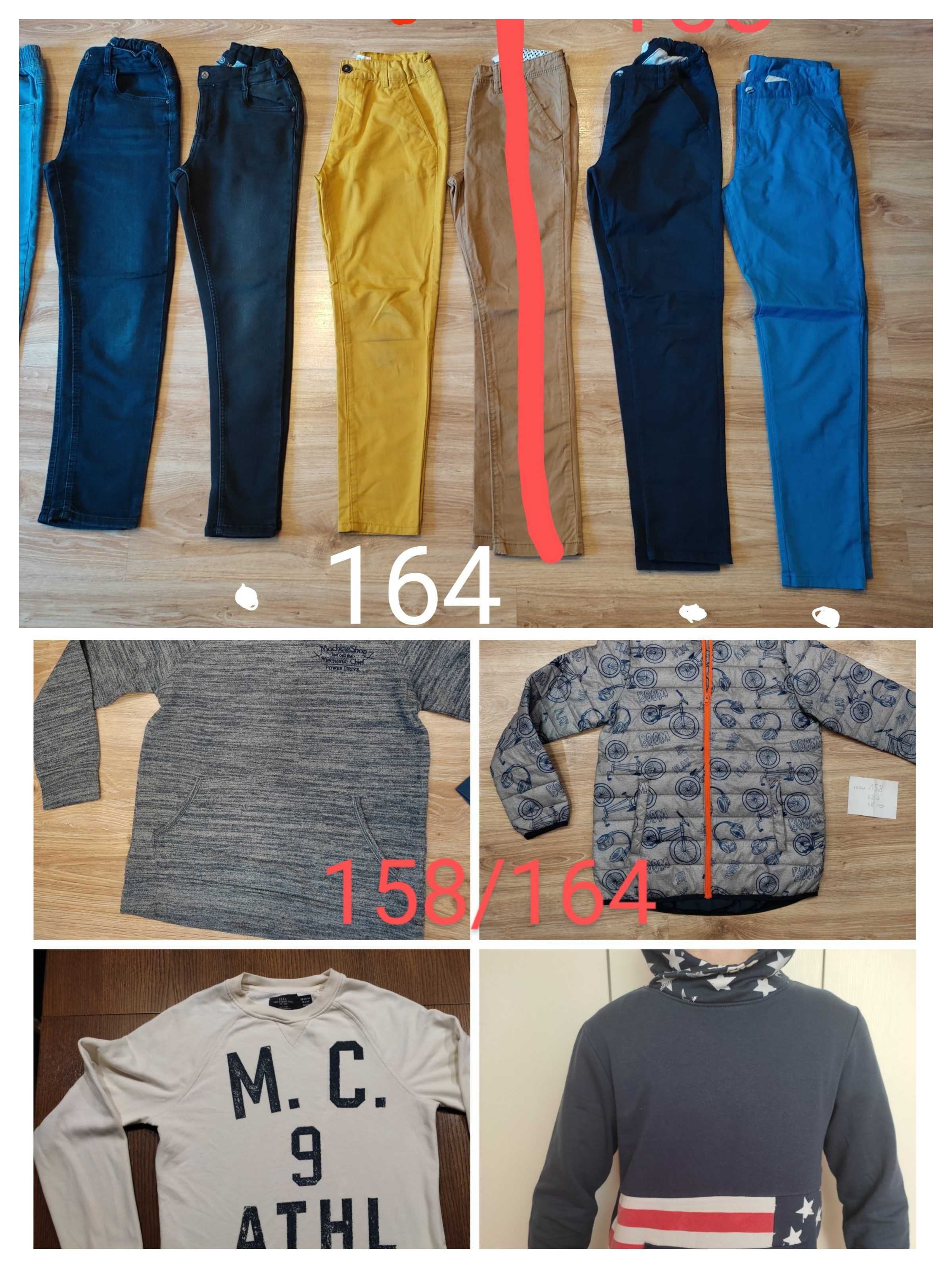 158/164 bluza i spodnie jeansowe komplet zestaw