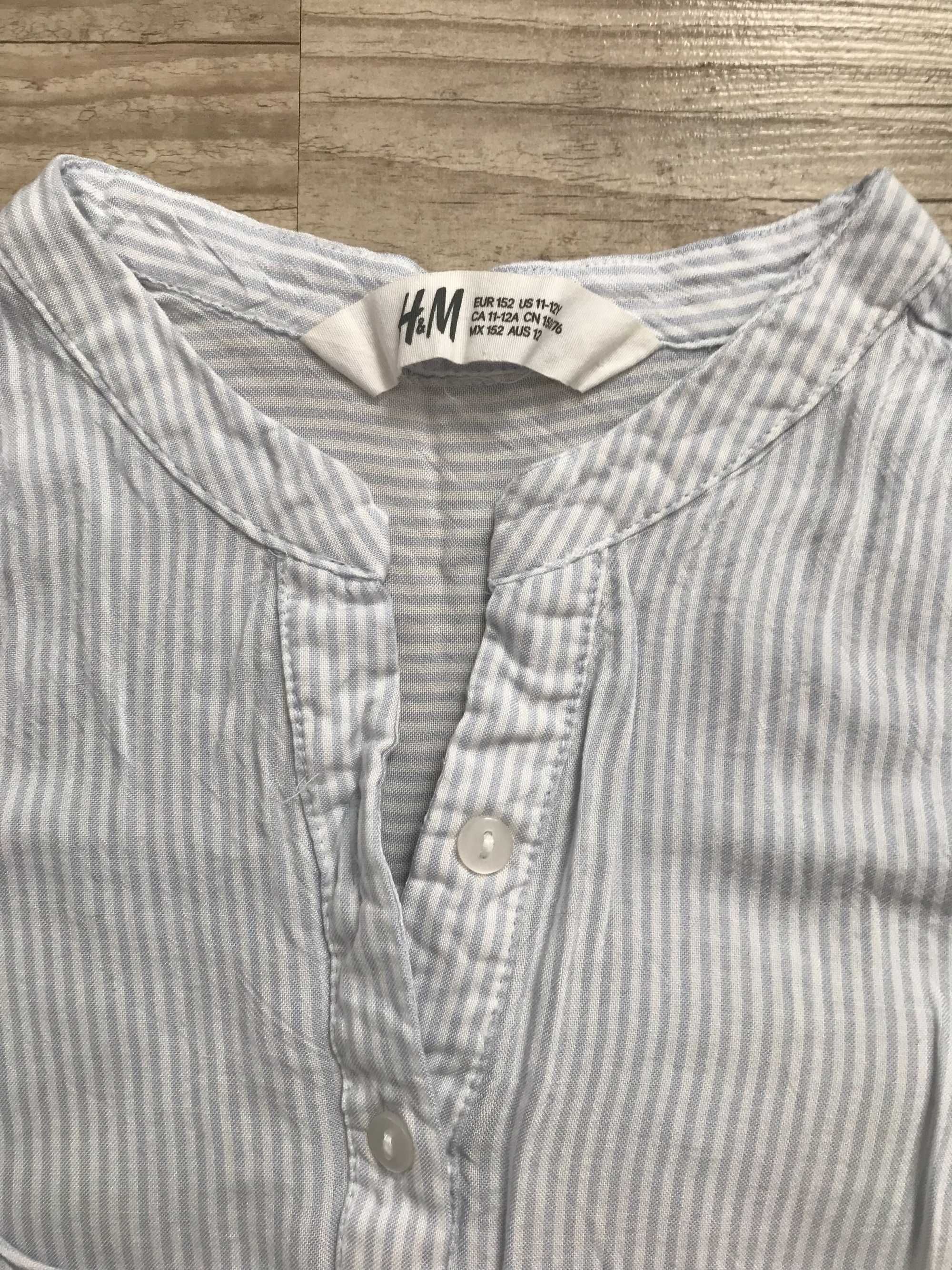 H&M dziewczęca koszula bluzka ze stójką 152cm 11-12 lat