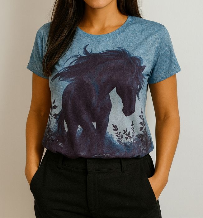 Bluzka t-shirt koń luźna