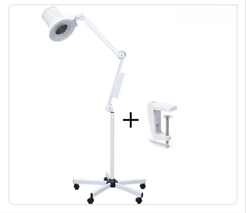 Pochłaniacz pyłu z łampa, do pedicure