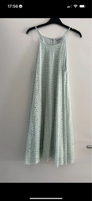 Vestido de verão com renda da H&M, tamanho S (mais para S/M)