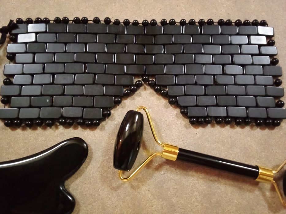 Obsidiana Natural - Massagem Facial - Gua Sha - NOVO