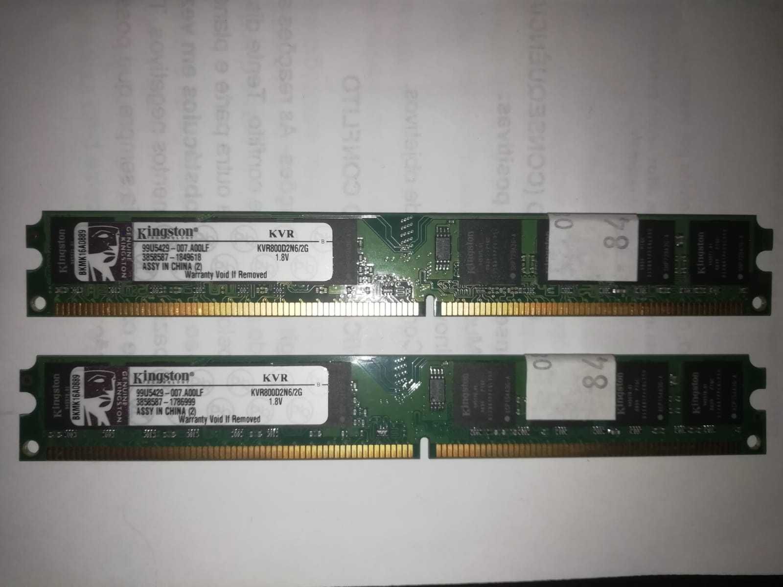 Memória RAM DDR2 Kingston KVR800D2N6/2G (2GB - 800 MHz)