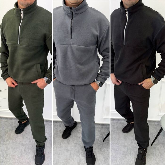 Теплий флісовий чоловічий костюм двосторонній фліс