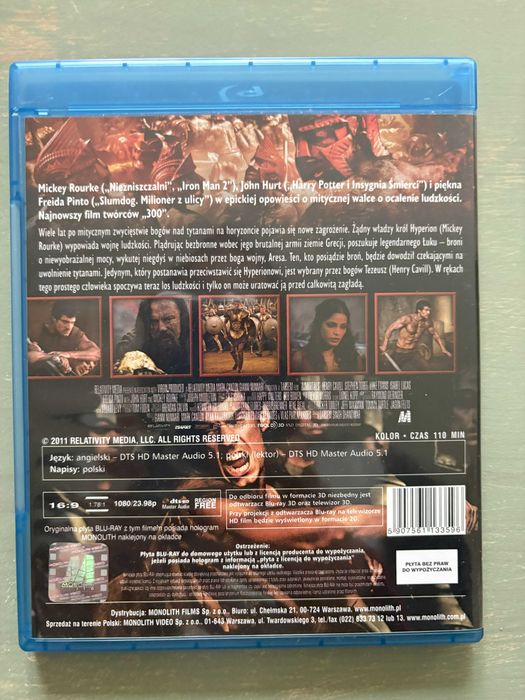 Immortals Bogowie i Herosi 3D Blu-ray wudanie PL