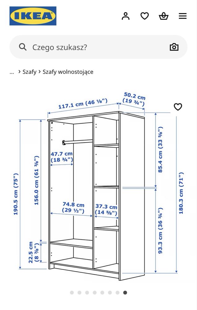 Szafa biala IKEA model Brimnes