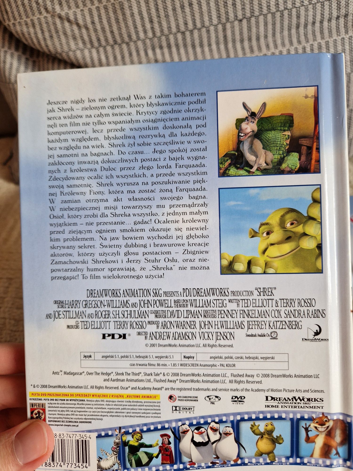 Filmy DVD kolekcja kultowe animacje Dreamworks Animation 8 części