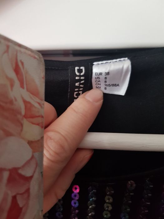 Sukienka cekiny hm h&m 38 sylwester karnawał ostatki andrzejki