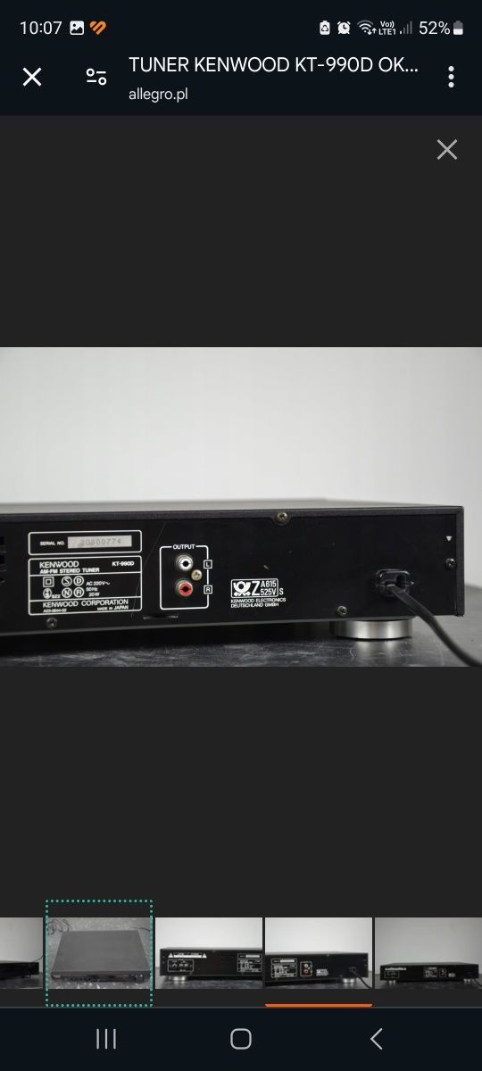 Tuner KENWOOD KT-990D Okazja oryginał JAPAN