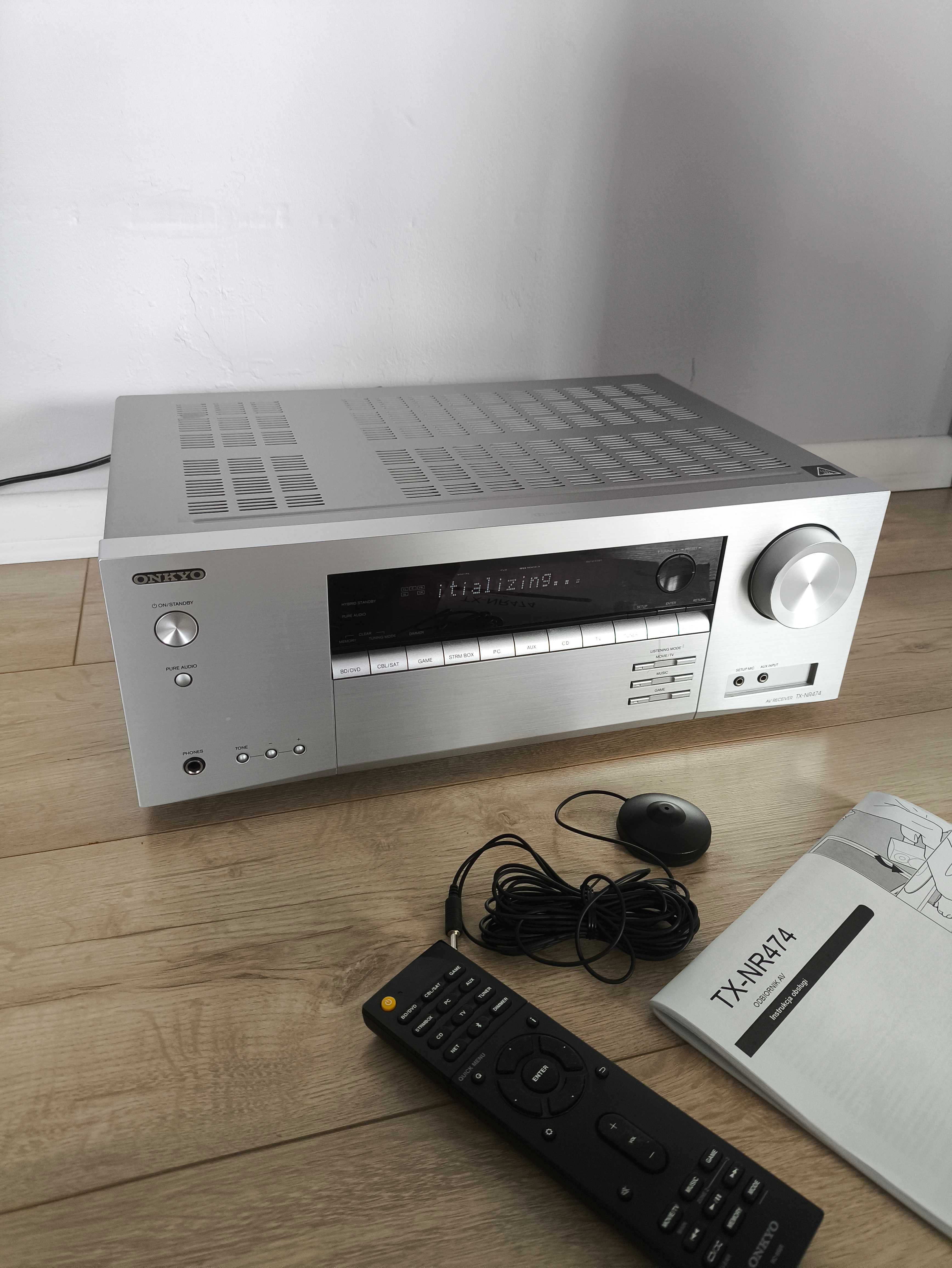 ONKYO 4K Sieciowy amplituner TX-NR474 WiFi AirPlay GOOGLE Spotify $$$