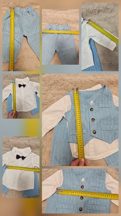 Костюм для немовлят  джентельмен блакитний 73 см 6-9 м 630 грн.