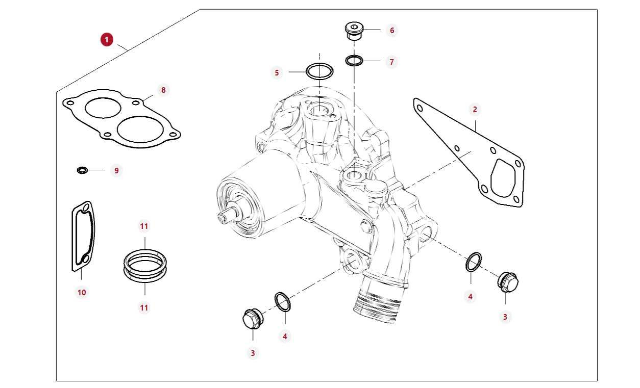 Oryginalna pompa wody Challenger, Massey Ferguson ACP05.5583C OEM AGCO