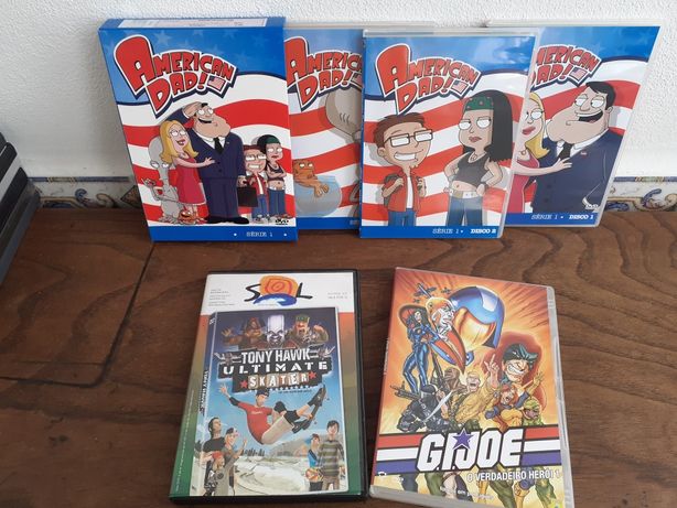 DVD animação, Gi-Joe,  American Dad, Tony Hawk