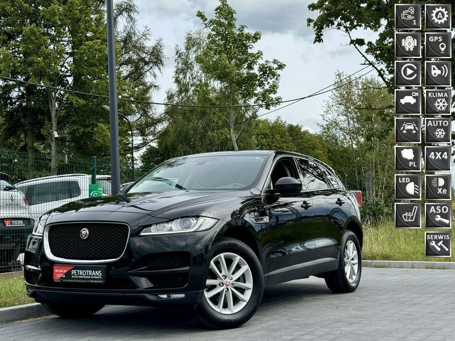 Jaguar F-Pace 2.0 / 180KM LED Automat 4x4 Nawigacja Kamera Skóra Grzane Fotele