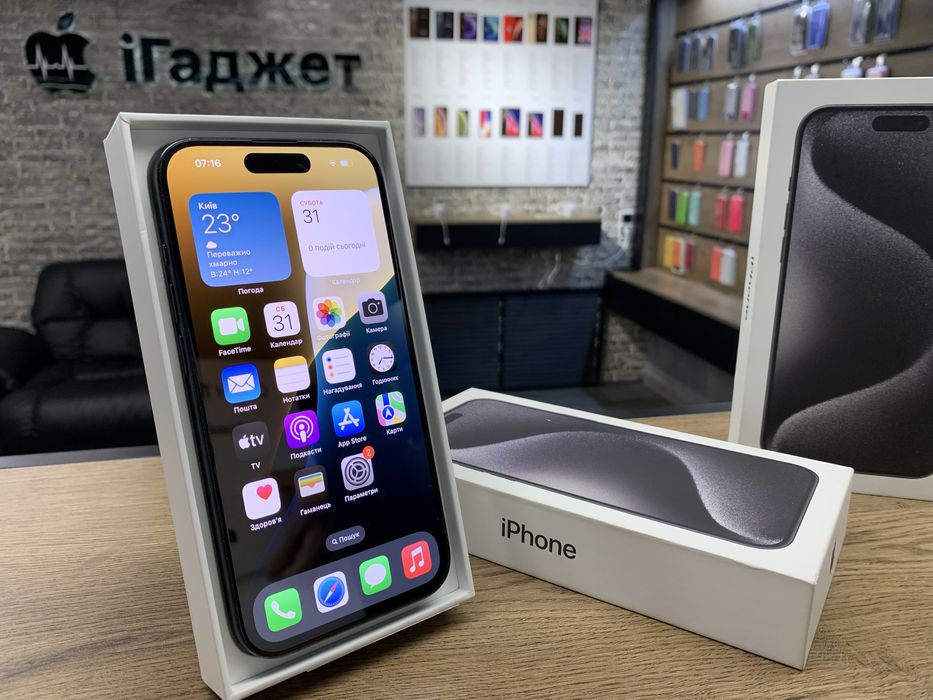 iPhone 15 Pro Max 256GB (Blue Titanium) Neverlock. Кредит. Гарантія.