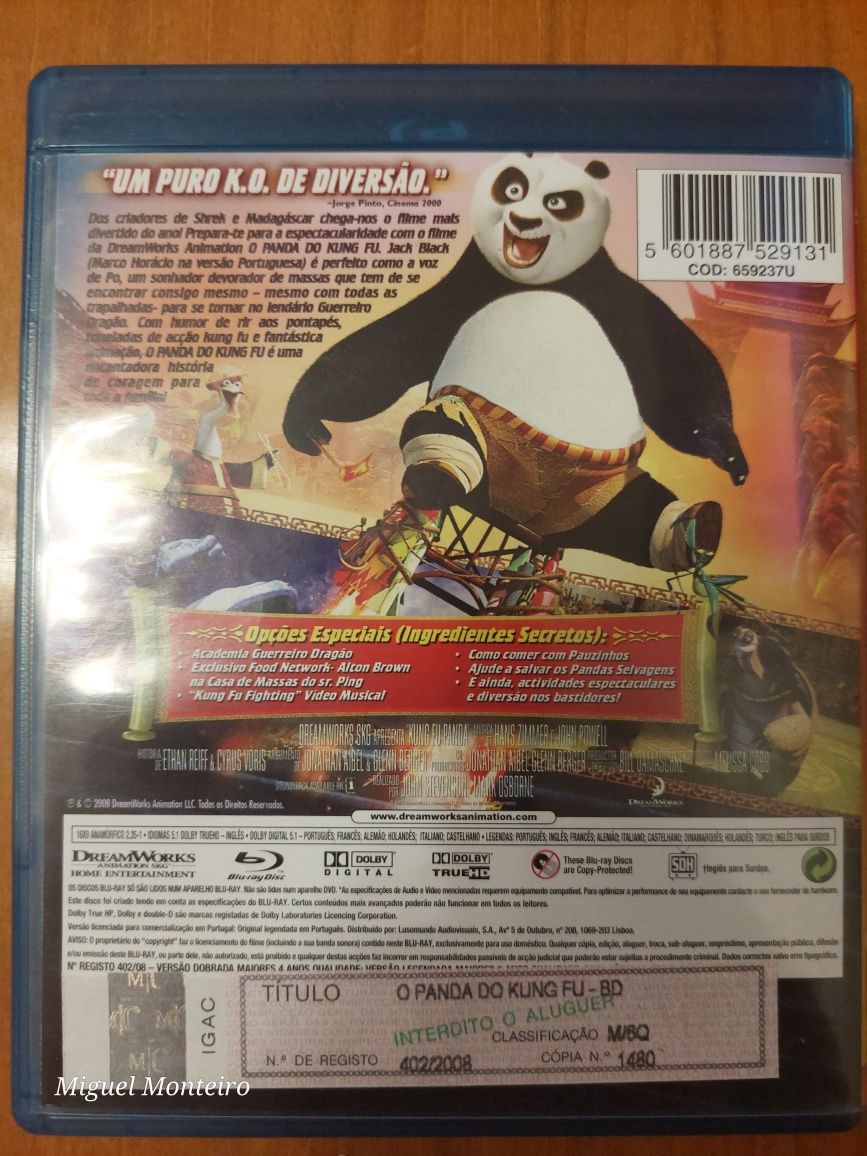 Blu Ray O Panda Do Kung Fu